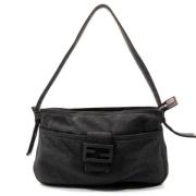 Pre-owned Fabric shoulder-bags Fendi Vintage , Gray , Dames