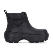 Stomp Puff Boot Zwart Crocs , Black , Heren