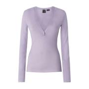 Lilla Zijde Wol Trui Set Pinko , Purple , Dames