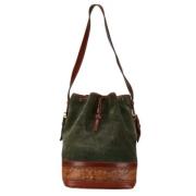 Pre-owned Leather shoulder-bags Loewe Pre-owned , Green , Dames