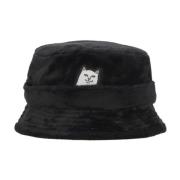 Zwarte Sherpa Bucket Hat Lord Nermal Ripndip , Black , Unisex