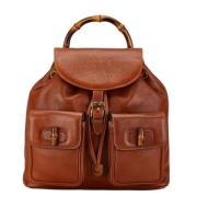 Pre-owned Leather shoulder-bags Gucci Vintage , Brown , Dames