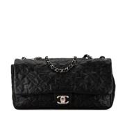 Pre-owned Leather chanel-bags Chanel Vintage , Black , Dames