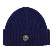 Gebreide Muts Hat Stone Island , Blue , Unisex