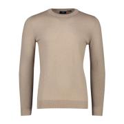 Beige Gebreide Trui Ronde Hals Katoen Superdry , Beige , Heren