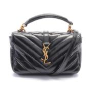 Pre-owned Leather handbags Yves Saint Laurent Vintage , Black , Dames