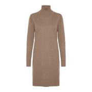 Melange Rollneck Jurk Saint Tropez , Brown , Dames