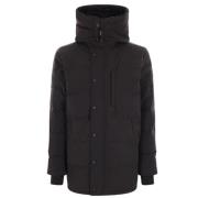 Zwarte Gewatteerde Jas met Klassieke Capuchon Canada Goose , Black , H...