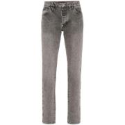 Stijlvolle Denim Jeans voor Mannen Philipp Plein , Gray , Heren