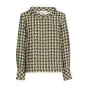 Groene Houndstooth Blouse Tuniek Marie Méro , Green , Dames