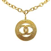 Pre-owned Metal chanel-jewelry Chanel Vintage , Yellow , Dames