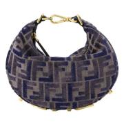 Mini Fendigraphy tas met FF-print Fendi , Blue , Dames