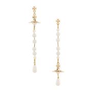 Orb Pearl Drop Oorbellen Vivienne Westwood , Yellow , Dames