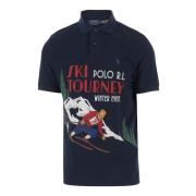 Katoenen poloshirt met skiërpatroon Polo Ralph Lauren , Blue , Heren