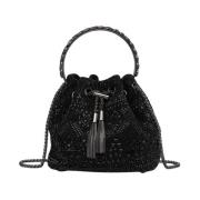 Emmer tas met strass detail Alma EN Pena , Black , Dames