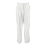 Elegante Broek met Polyester Mix Kaos , White , Dames