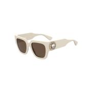 Ivoor Bruin Zonnebril Stijlvol Model Moschino , White , Unisex