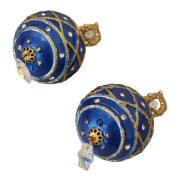 Kristallen Kerstbal Oorbellen Dolce & Gabbana , Blue , Dames