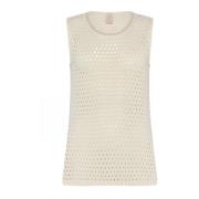 Openwork A-Shape Top Crème Skovhuus , Beige , Dames