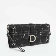 Pre-owned Leather clutches Dior Vintage , Black , Dames