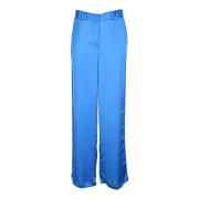 Polyester Broek Simona Corsellini , Blue , Dames