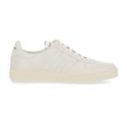 Witte Sneakers met Leren Logo Tom Ford , White , Heren