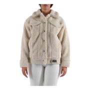 Frankie Fleece Jas UGG , White , Dames