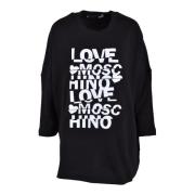 Katoenen Gebreide Trui Love Moschino , Black , Dames