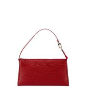 Pre-owned Leather handbags Louis Vuitton Vintage , Red , Dames