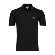 Klassieke Pasvorm Zwarte Polo Shirt Lacoste , Black , Heren