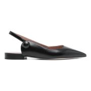 Zwarte Platte Slingback Schoenen Malone Souliers , Black , Dames