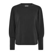 Zwarte Pofmouw Sweatshirt MOS Mosh , Black , Dames