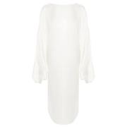 Zijden Ivoor Witte Midi Jurk Khaite , White , Dames