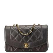 Pre-owned Leather shoulder-bags Chanel Vintage , Black , Dames