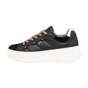 Stijlvolle vetersneakers met gouden accenten Nerogiardini , Black , Da...