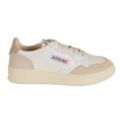 Witte Beige Leren Sneakers Medalist Autry , Multicolor , Dames