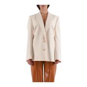 Twill overjas met stretchstof Patrizia Pepe , Beige , Dames