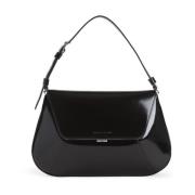 Black Silver AMI Tas Amina Muaddi , Black , Dames