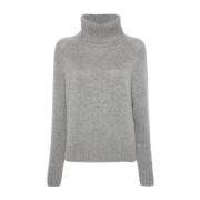 Turtleneck Sweater 1/1 Allude , Gray , Dames