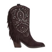 Half laars met studs hak Alma EN Pena , Brown , Dames