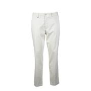 Lyocell Katoen Elastaan Broek Hugo Boss , White , Heren