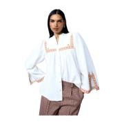 Gestructureerde losse blouse Galatée Stella Forest , White , Dames