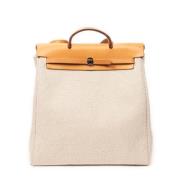 Pre-owned Canvas handbags Hermès Vintage , Beige , Dames