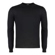 Luxe Cashmere-Zijde Pullover Malo , Black , Heren