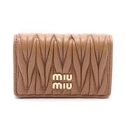 Pre-owned Leather wallets Miu Miu Pre-owned , Brown , Dames