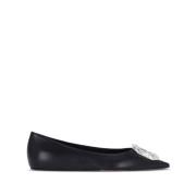 Zwarte Ballerina Flats Amina Muaddi , Black , Dames