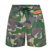 Camouflage Logo Zwemshorts Militair Groen Heron Preston , Green , Here...