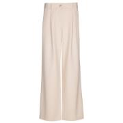 Crème Wijde Pijp Broek Marie Méro , Beige , Dames