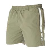 Khaki Strandkleding Maillots Korte Bad Hugo Boss , Green , Heren