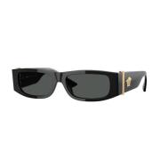 Stijlvolle zonnebril in zwarte tint Versace , Black , Heren